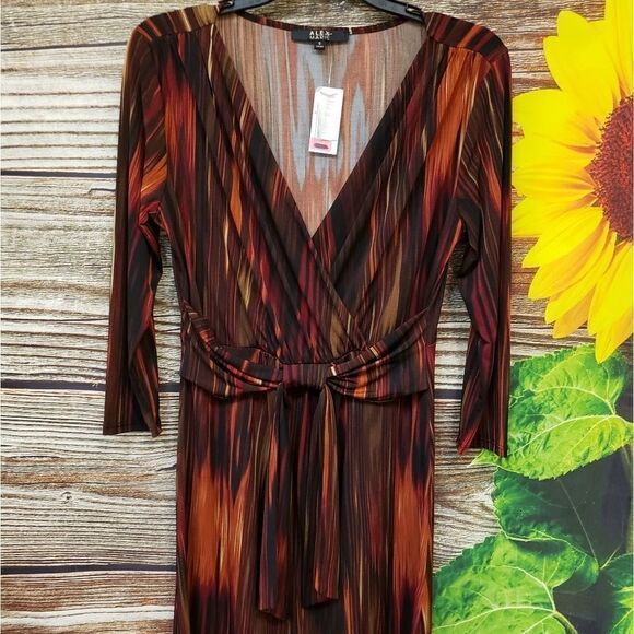 Alex Marie midi dress fall colors size small NWT - Picture 1 of 7